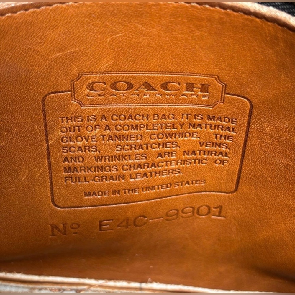 COACH Vintage 1994 Brown Glovetanned Leather Canteen Bag USA Made πΊπΈ - Picture 14 of 16